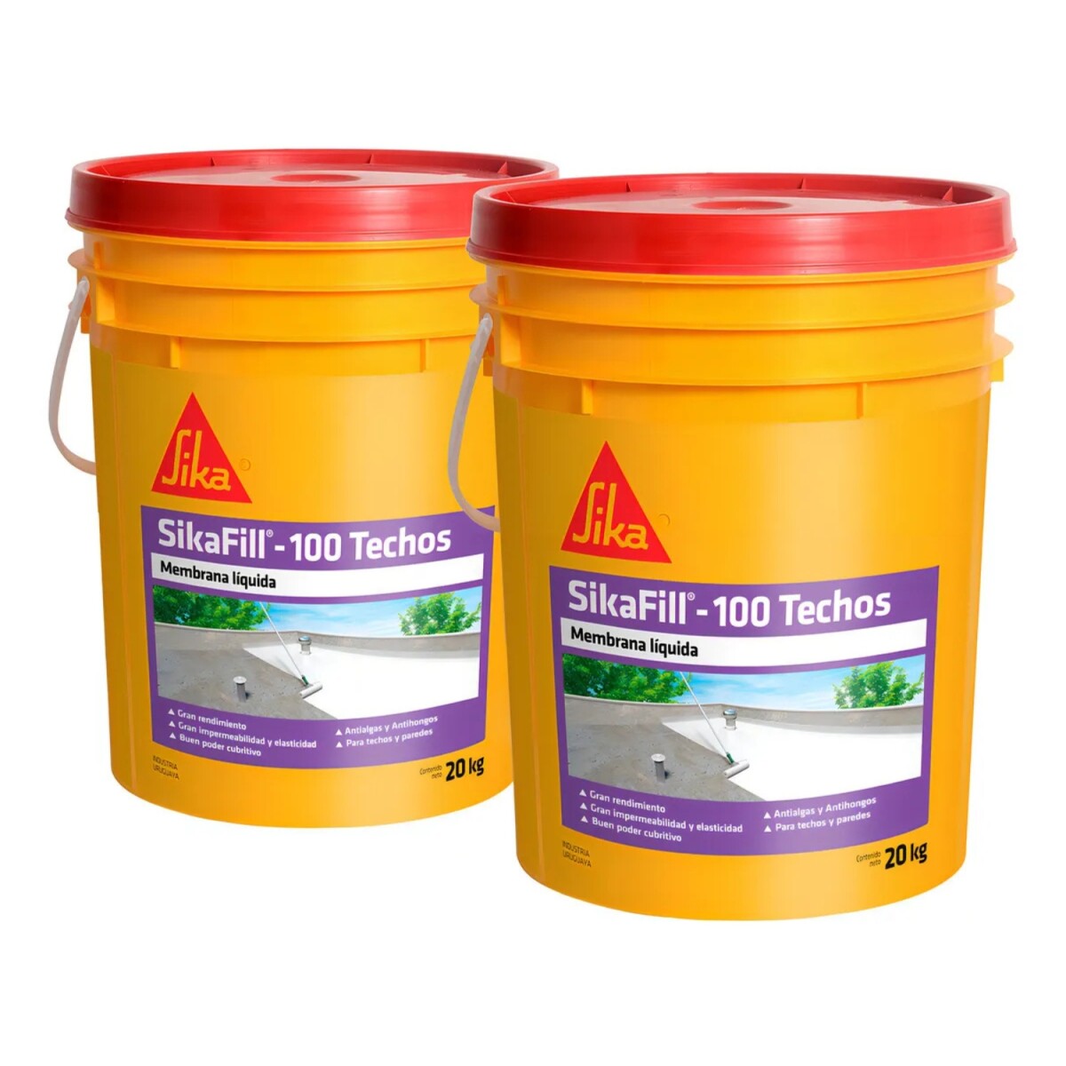Sikafill Techos Membrana Líquida Sika 20 + 20 Kgs Blanca 