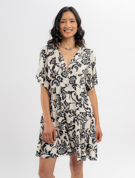 Vestido corto estampado Ginna Vestido corto estampado Ginna