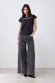 Remera calada negro