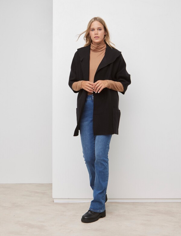 Cardigan Solid NEGRO