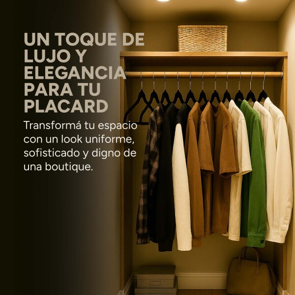 Percha De Terciopelo Antideslizante Ropa Calidad Resistente Percha De Terciopelo Antideslizante Ropa Calidad Resistente