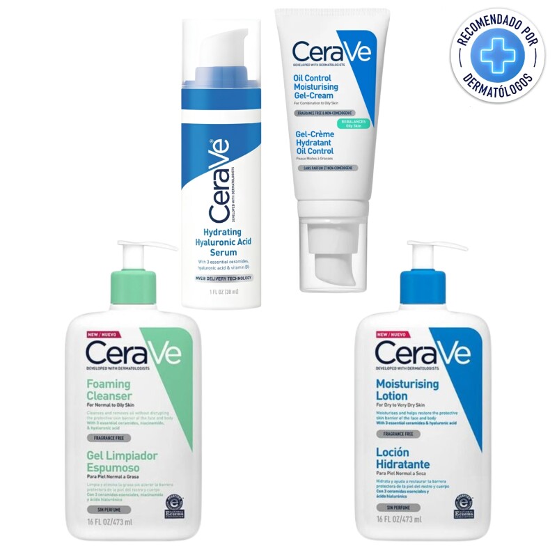 Pack CeraVe Gel Espumoso + Sérum + Gel Crema + Loción Corp Pack CeraVe Gel Espumoso + Sérum + Gel Crema + Loción Corp