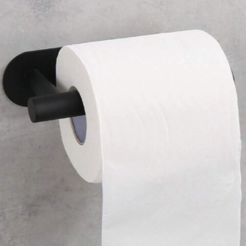 Portarollo papel higienico adhesivo para bano - Negro mate Portarollo Papel Higienico Adhesivo Para Bano - Negro Mate