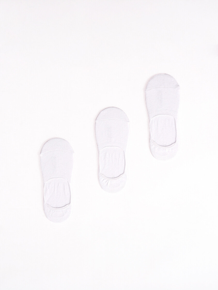 MEDIA INVISIBLE PACK X 3 - BLANCO 