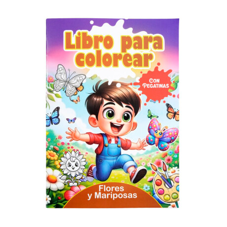 Libro Para Colorear Con Stickers Flores Y Mariposas 16 Páginas Libro Para Colorear Con Stickers Flores Y Mariposas 16 Páginas