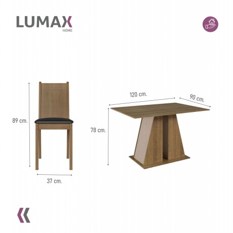 Juego de comedor con mesa de madera y 4 sillas estilo rústico Juego de comedor con mesa de madera y 4 sillas estilo rústico