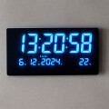 Reloj De Pared Digital Led 48cm Azul