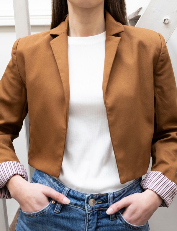 Blazer Crop MARRON