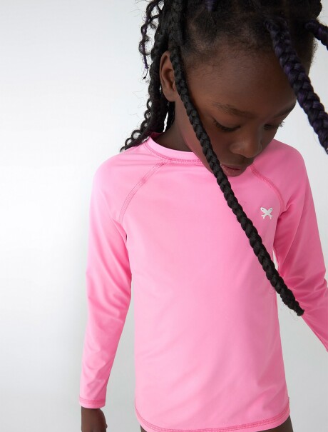CAMISETA INFANTIL CON PROTECCION UV ROSA