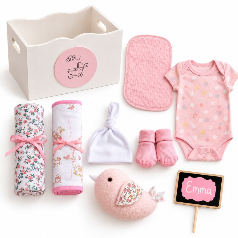 Ajuar Nacimiento con Organizador – Rosa Ajuar Nacimiento con Organizador – Rosa