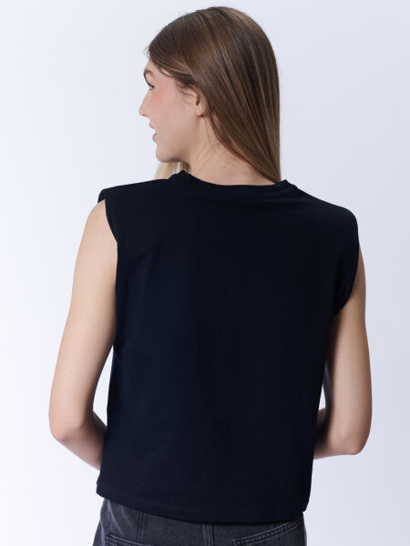 Remera Hombreras Negro