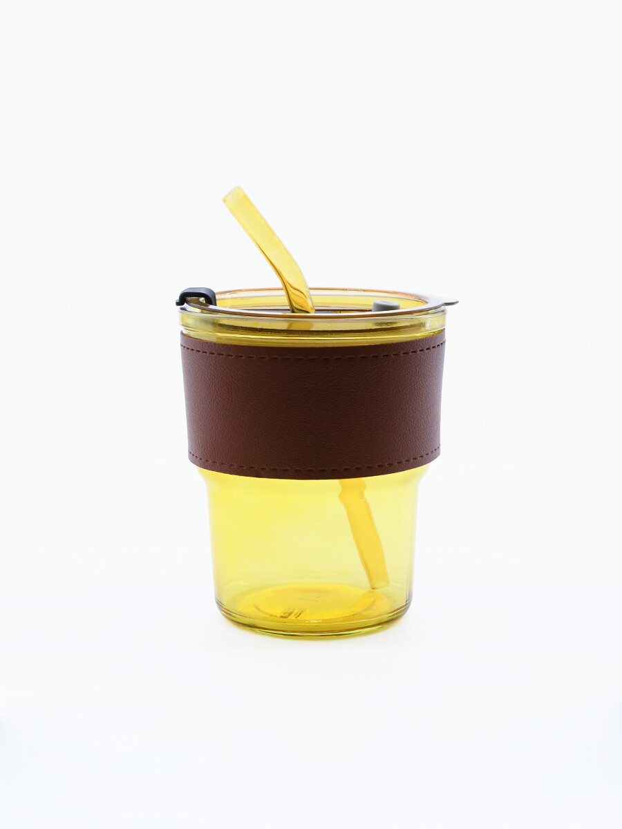 VASO AMBAR CON PU - AMARILLO 