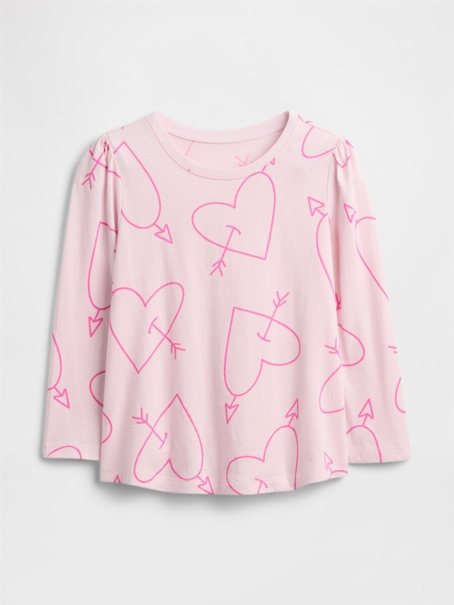 Remera Gráfico Toddler Niña - Pink Hearts 558 