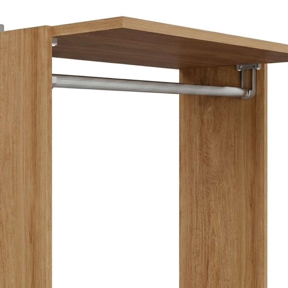 VESTIDOR CALIXTO SIN PUERTAS 2 CAJONES GUARDARROPA ARMARIO CLOSET PLACARD MDP MARRÓN