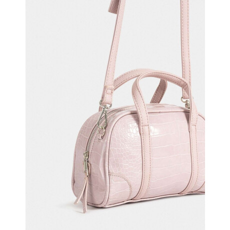 Cartera Bowling Efecto Croco Violeta Lila