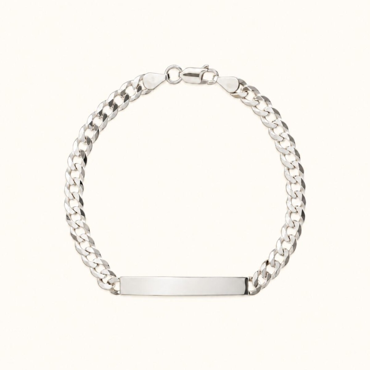 Pulsera Placa de Identidad - Plata 925 