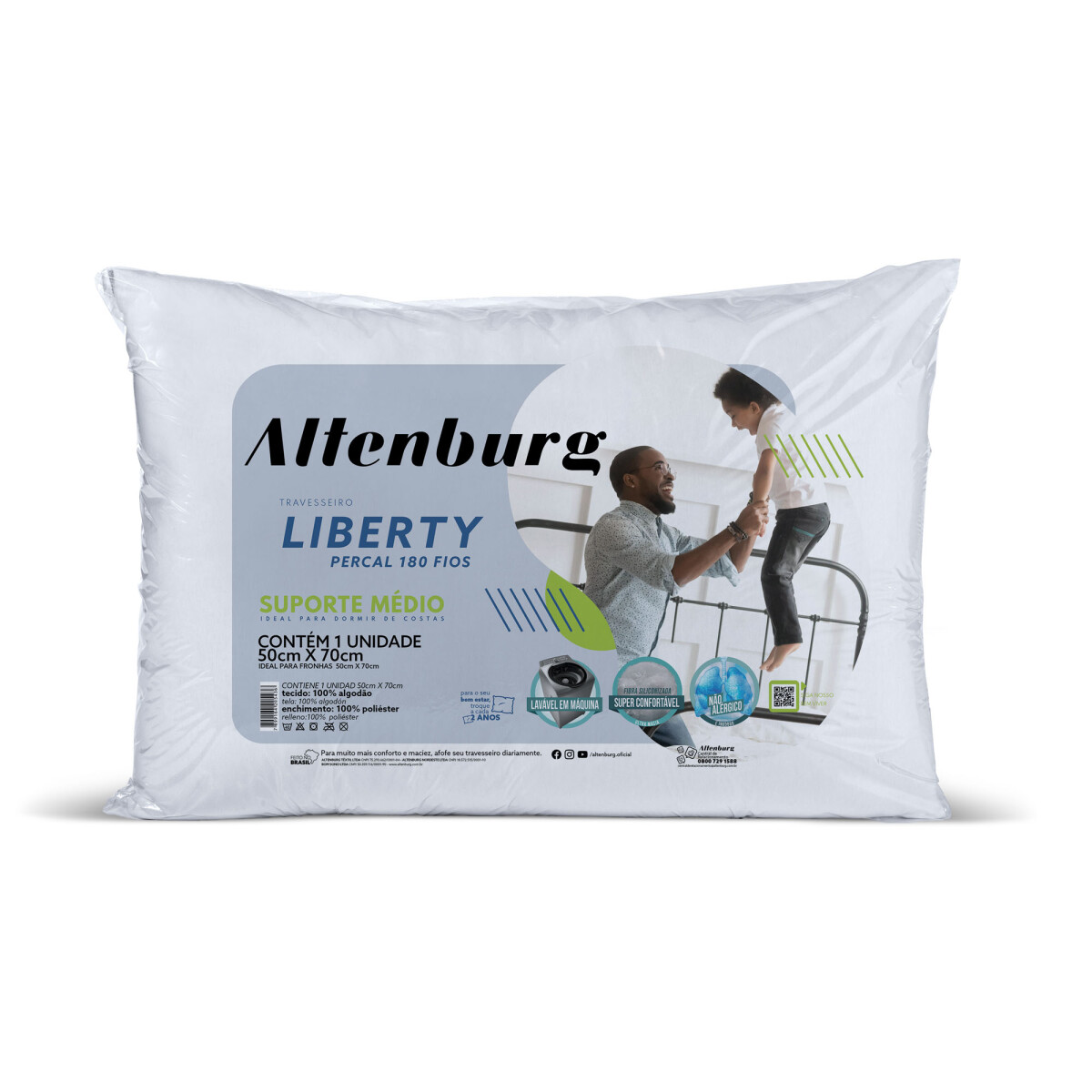 ALMOHADA - FIBRA-SILICONADA BLANCO LIBERTY 
