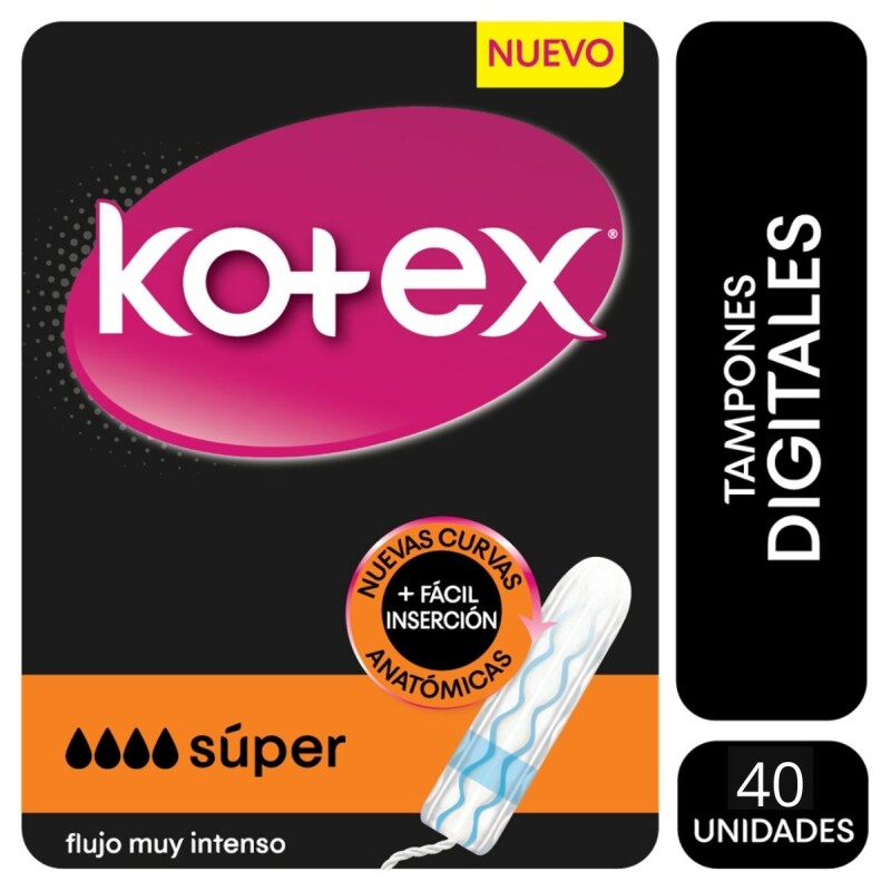 Tampones Kotex Digitales Súper X40