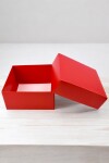Caja Cuadrada 12x12x6 cm ROJO