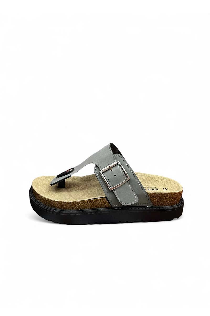 SANDALIA BETTINA SUPER OJOTA BT106 Gris