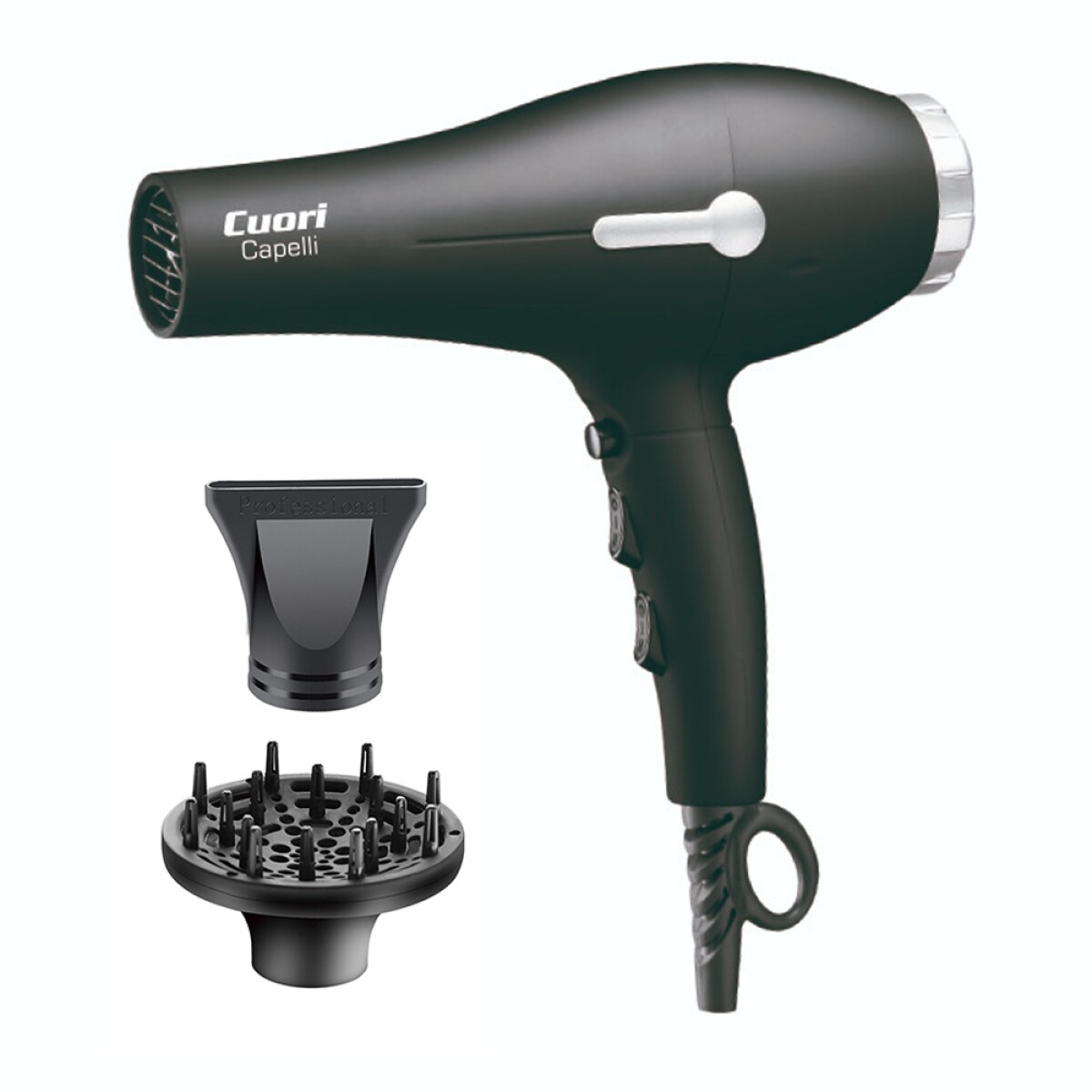 Secador de Pelo Iónico Pro 2Vel y 3Temp 2200W Cuori Capelli - Negro 