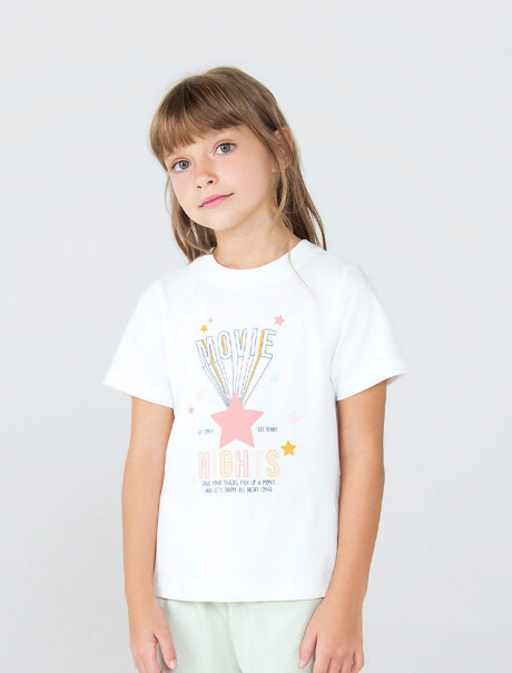 PIJAMA INFANTIL CON SHORT BLANCO