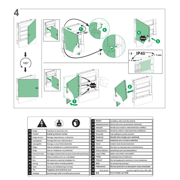 Tablero de embutir 12 módulos puerta transparente MG1566