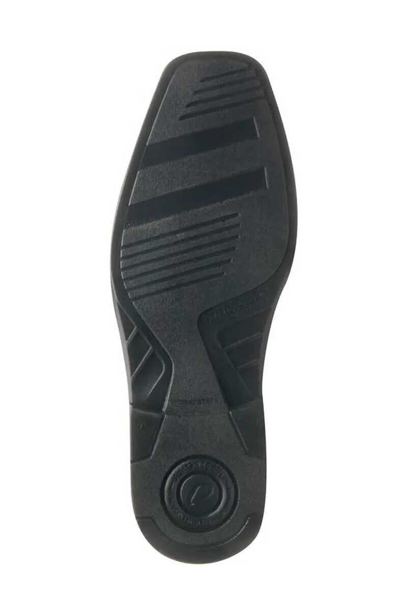 BOTIN PEGADA HOMBRE CUERO CON CIERRE 124751 Negro