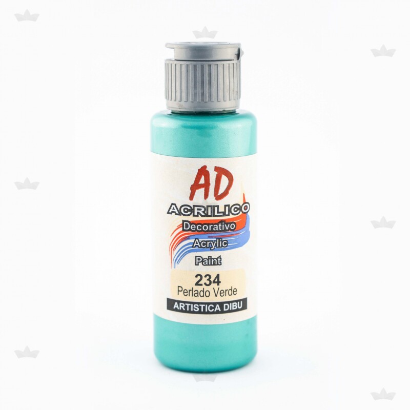 ACRILICO DECORATIVO VERDE PERLADO 60 ML ACRILICO DECORATIVO VERDE PERLADO 60 ML