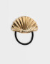 Gomitas Elásticas Cuff Gomita Elástica Caracola Metálica - Dorado