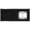 Mesada c/pileta inox 120cm Negra Derecha Forminox Mesada C/pileta Inox 120cm Negra Derecha Forminox