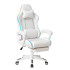Silla Gamer Con Luces Led Ergonomica Escritorio y apoyapies con Cuero Sintético Imback Color Blanco Silla Gamer Con Luces Led Ergonomica Escritorio y apoyapies con Cuero Sintético Imback Color Blanco