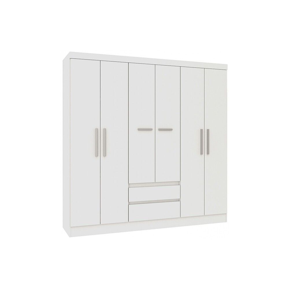 PLACARD ROPERO 6 PUERTAS MDP BLANCO 0600R VIENA