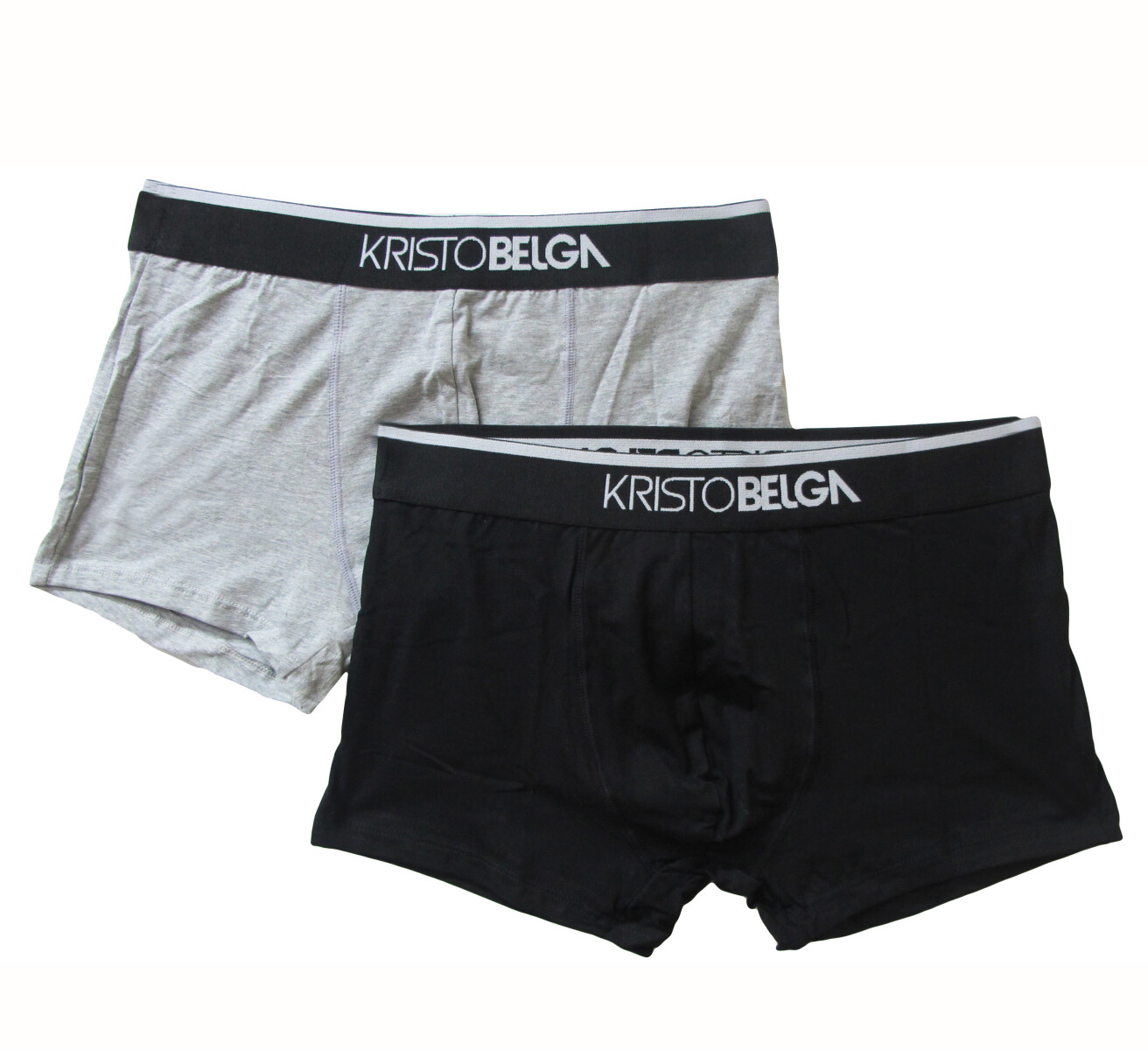 Boxer de Hombre KristoBelga BOXER Pack X 2 - Negro - Gris 