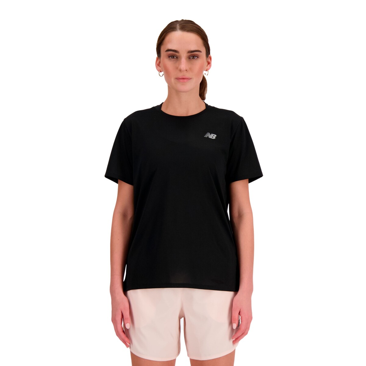 Remera New Balance de Dama - SHORT SLEEVE - WT41222BK - BLACK 