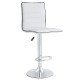 Banqueta Alta Blanca con Respaldo y Base Cromada Banqueta Alta Blanca con Respaldo y Base Cromada