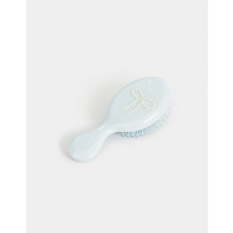 Cepillo De Pelo Con Estampa De Moño In My Glow Up Era Azul Celeste