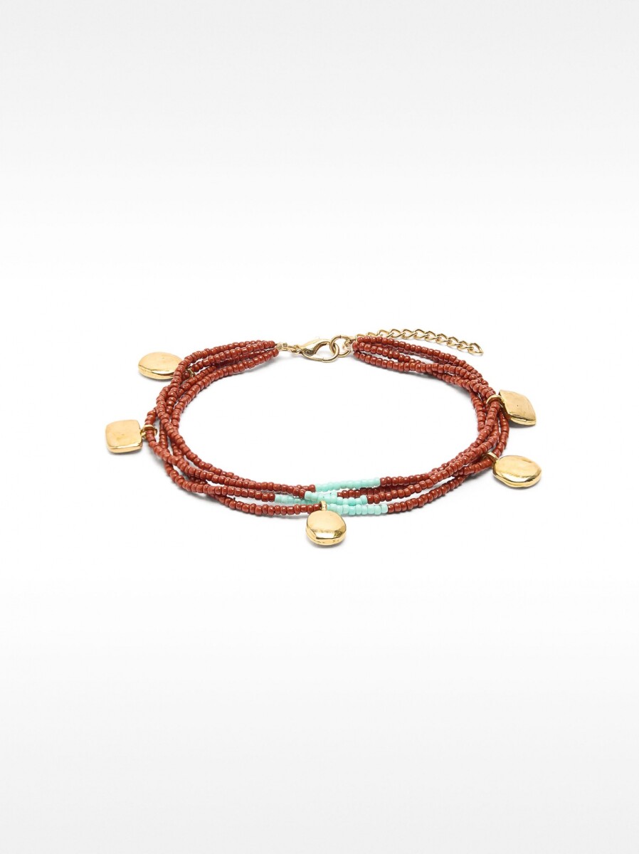 Pulsera De Pie Con Cuentas - multicolor 