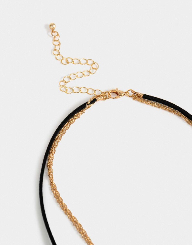 Collares Cortos Religioso Collar Largo Con Cruz - Dorado