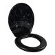 Asiento de inodoro acolchonado Universal Atlas MARMOL NEGRO