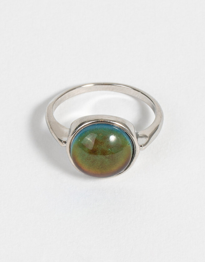 Anillos Medianos y Grandes Mood Anillo Con Piedra - Plateado