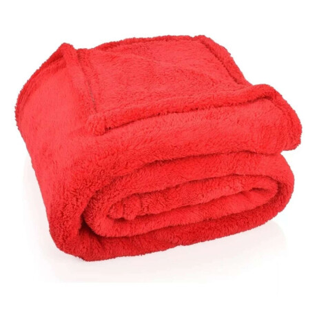 Manta Corderito 2 Plazas 180x200cm Rojo cereza