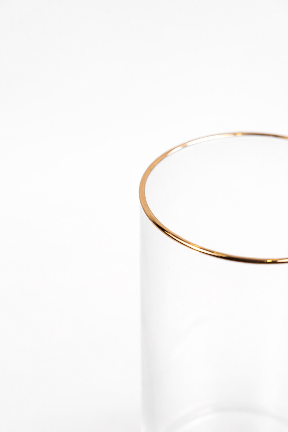 Florero Rosin Borde Dorado Color Unico