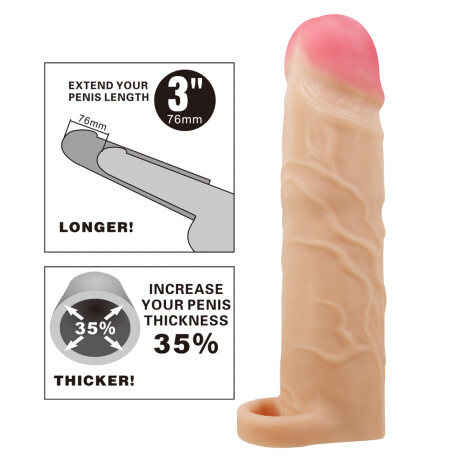 Funda Pene Engrosador Pretty Love Gerd + 7,6 cm Extensión Funda Pene Engrosador Pretty Love Gerd + 7,6 cm Extensión