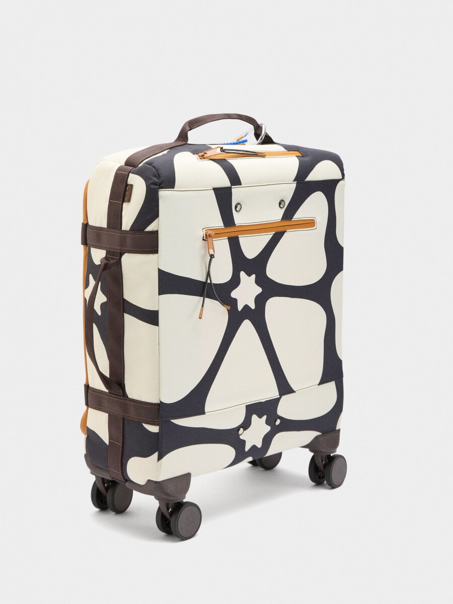 Maleta De Viaje Estampada De Nylon crudo