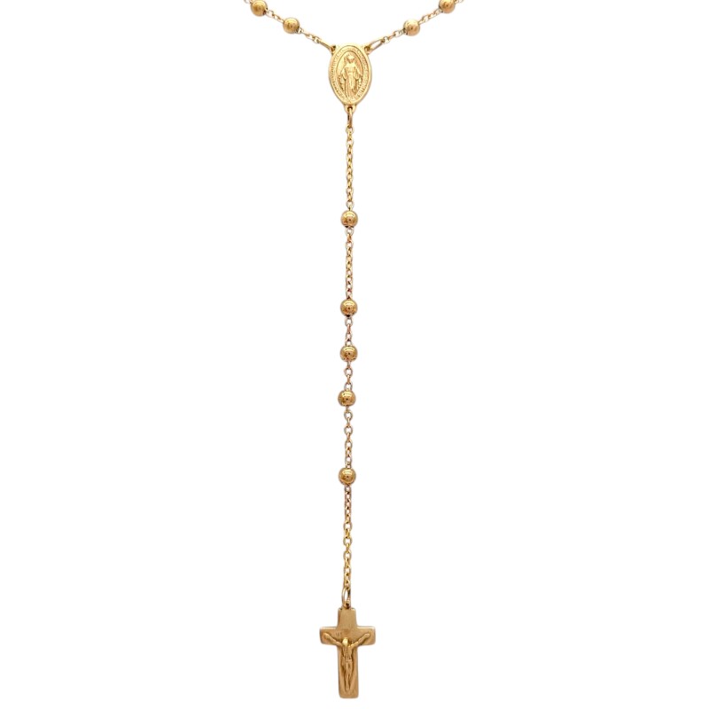 Rosario Virgen Milagrosa-Oro bajo-Sin piedra-RO8000 sinpiedra