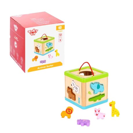 Cubo con animales de encastre Tooky Toy 001