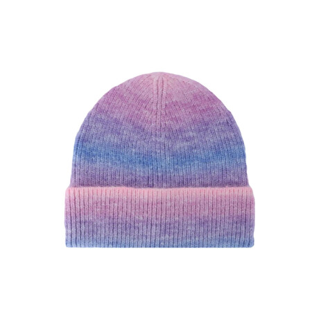 Gorro de lana degradé violeta