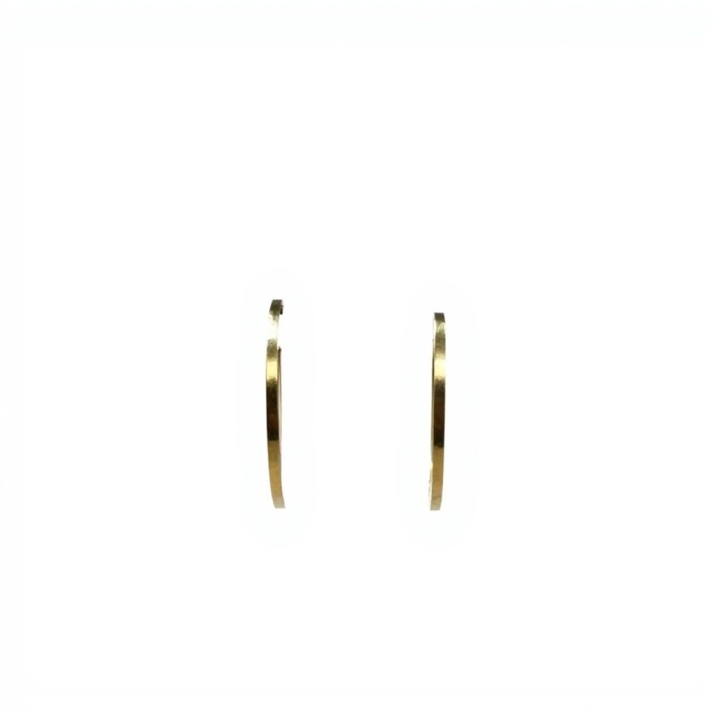 Caravanas aros de oro finos cinta- Oro bajo - Sin piedra- CA8414 sinpiedra
