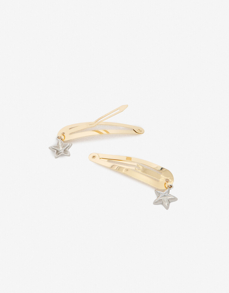Horquillas Set Metal Set De Hebillas Tic Tac - Combinacion Bicolor